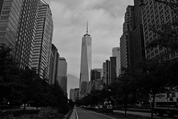 Westside bike lane heading north