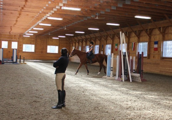 Camelia Montalvo teaching dressage lesson New Paltz, New York